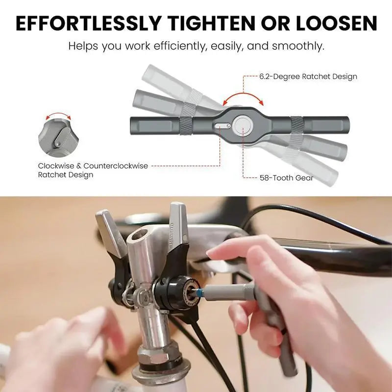 【SummerVibes】SEESE 24 in 1 DlY Screwdriver Set,1 Set SwitchableScrewdriver Shape Magnetic Screwdriver Set,Compact and Portable Ratchet Screw0driver SetHome Repair Tool Box