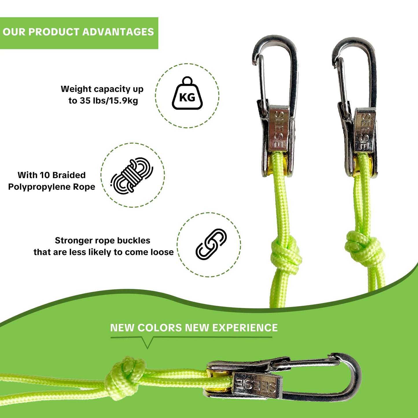 【MothersDayGift】SEESE Retractable Buckle Rope-Adjustable Ropes 2026 New Rope Roller with Accessory Cord - Easy Secure Tie Down for Outdoor,Camping, Marine Rope,and Boating Guy Lines ,Tools Gadgets,Truck Stuff ,Car Essentials