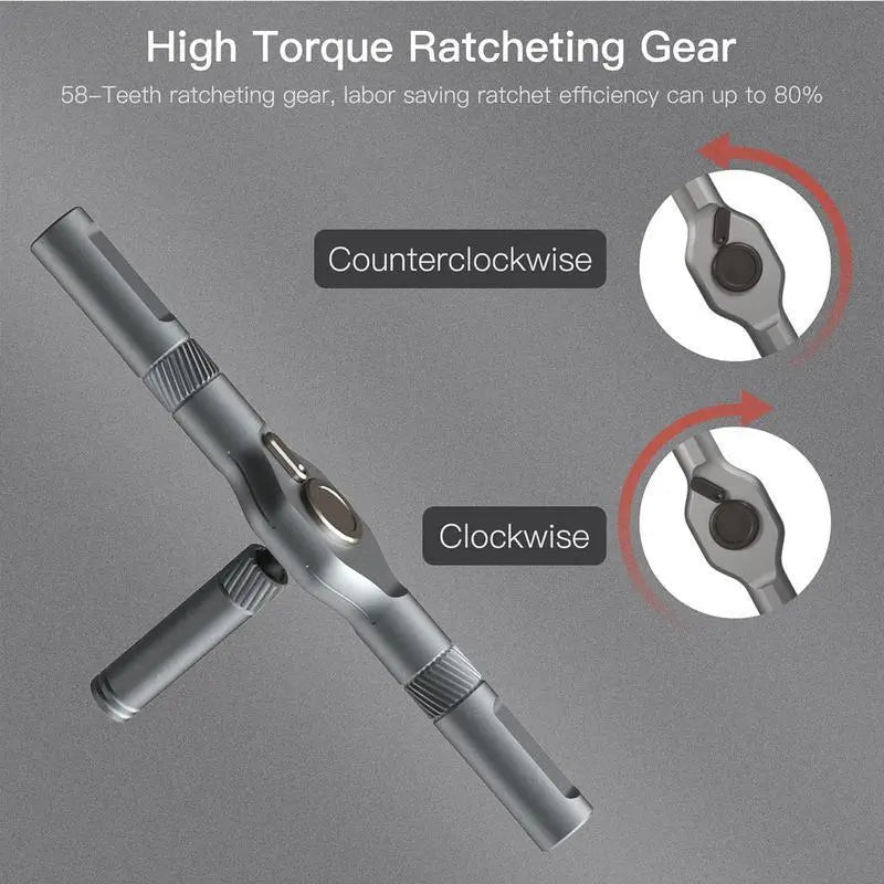 【SummerVibes】SEESE 24 in 1 DlY Screwdriver Set,1 Set SwitchableScrewdriver Shape Magnetic Screwdriver Set,Compact and Portable Ratchet Screw0driver SetHome Repair Tool Box