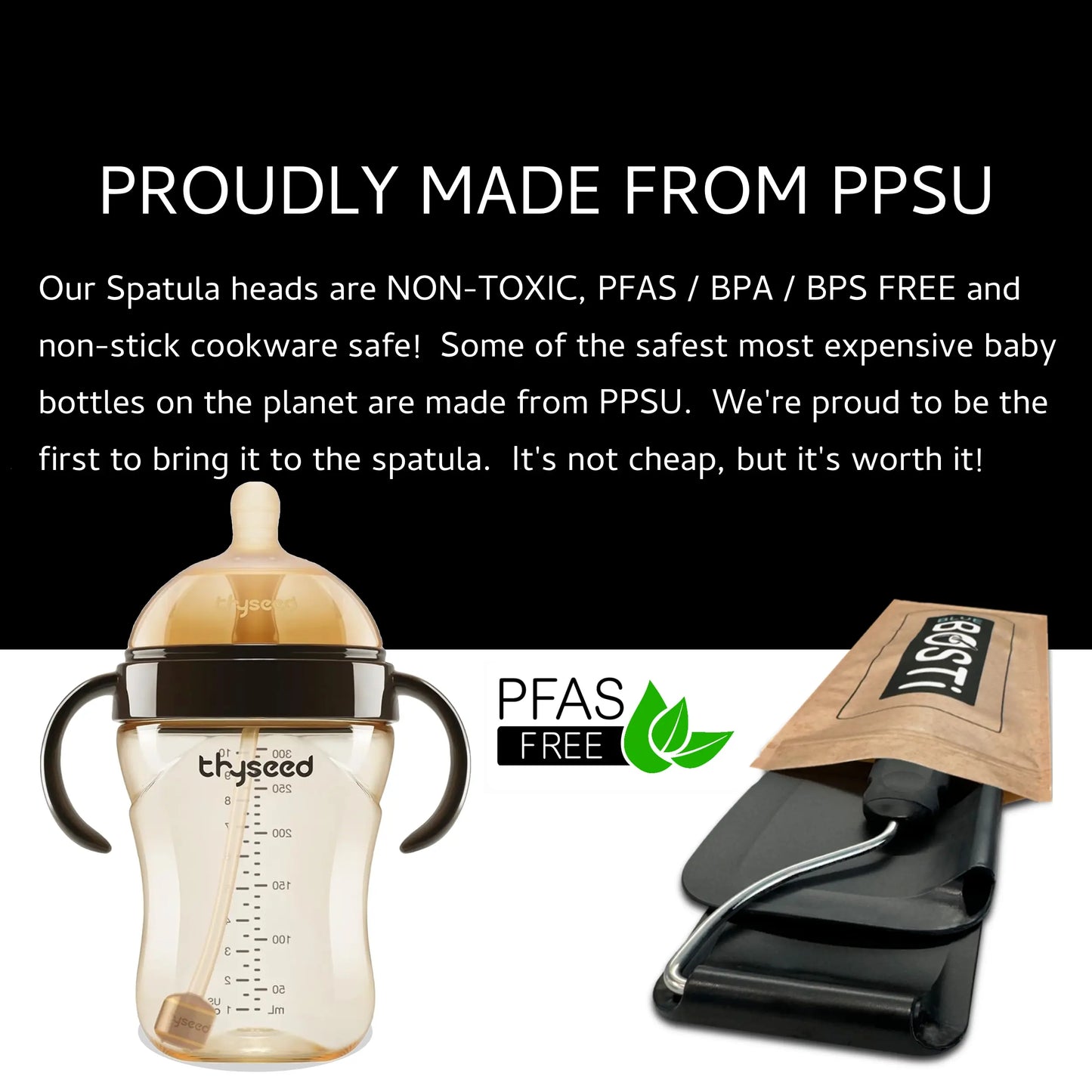 Adaptchula™ - Spatula with adjustable angles, a must have kitchen gadget!  Kitchen accessories should serve a purpose!  Perfect for Air Fryers, griddles and everything in-between! Includes 2 Spatula heads made from PPSU - BPA/BPS and PFAS free.  Non-Toxic