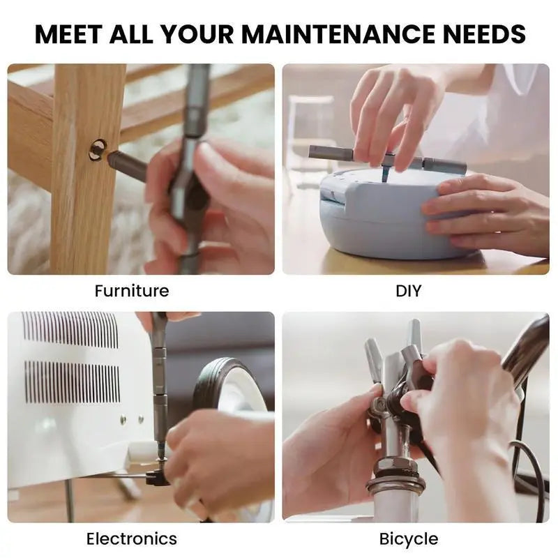 【SummerVibes】SEESE 24 in 1 DlY Screwdriver Set,1 Set SwitchableScrewdriver Shape Magnetic Screwdriver Set,Compact and Portable Ratchet Screw0driver SetHome Repair Tool Box
