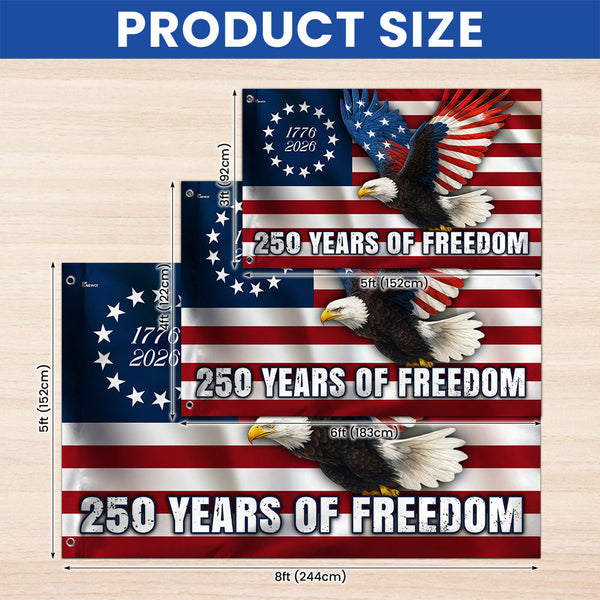 250 Years Freedom Betsy Ross Flag